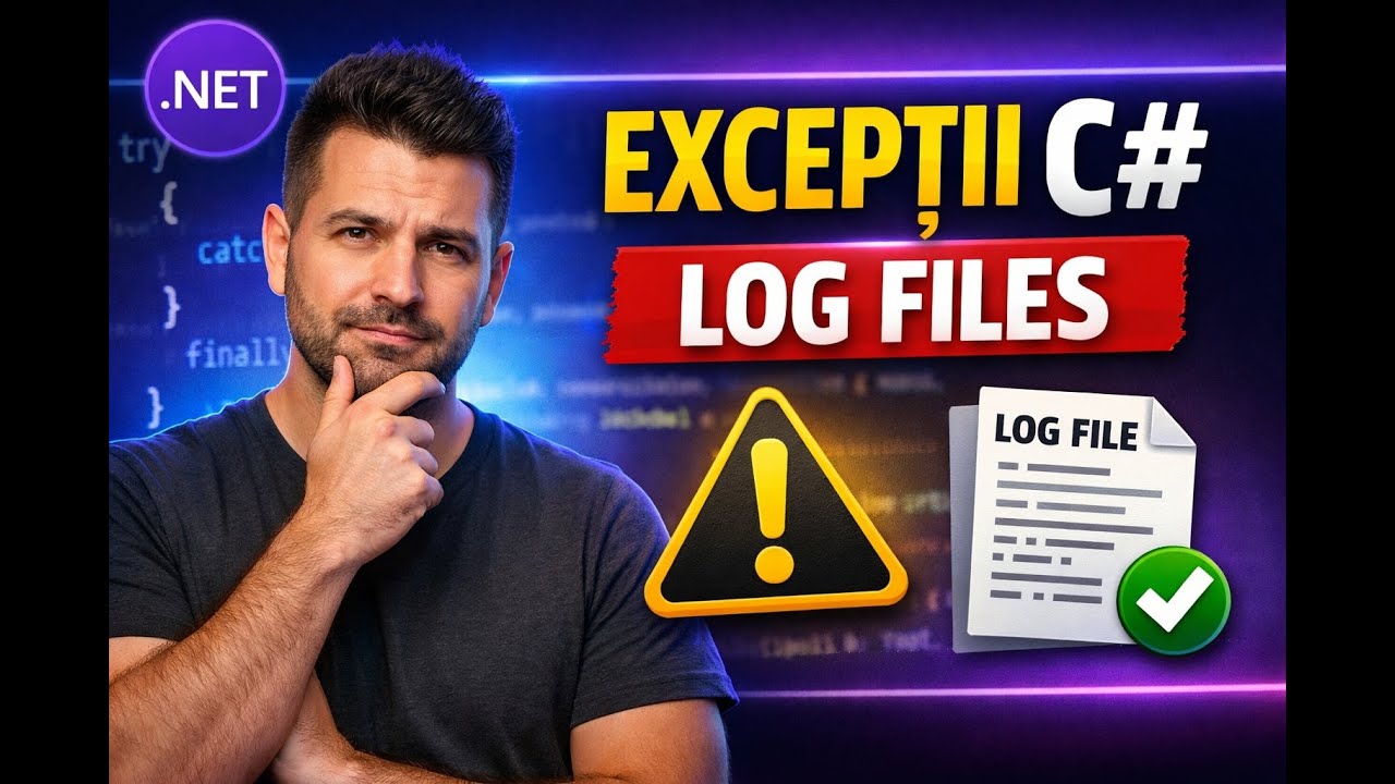Cum gestionezi EXCEPȚIILE în C# .NET și creezi fișiere LOG ca un profesionist (Partea 04)