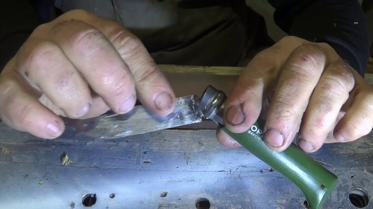 How to sharpen a French Opinel Carbone or Inox Pocket knife?