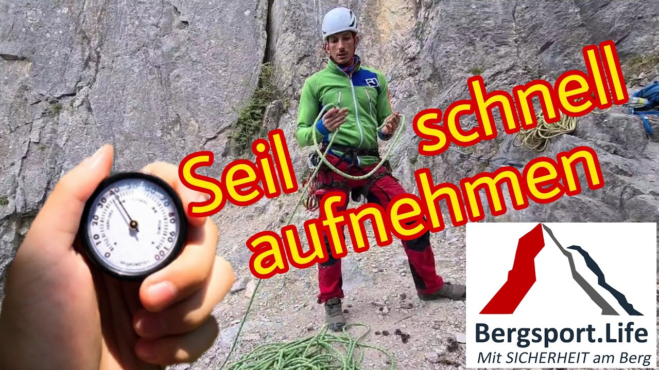 Klettertipp - Seil extrem schnell aufnehmen - 60m in 33 Sekunden!