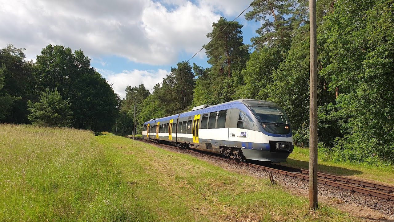 D-NEBB VT 735 als DPN-G 61187 zwischen Lindow (Mark) und Rheinsberg (Mark) bei Klosterheide