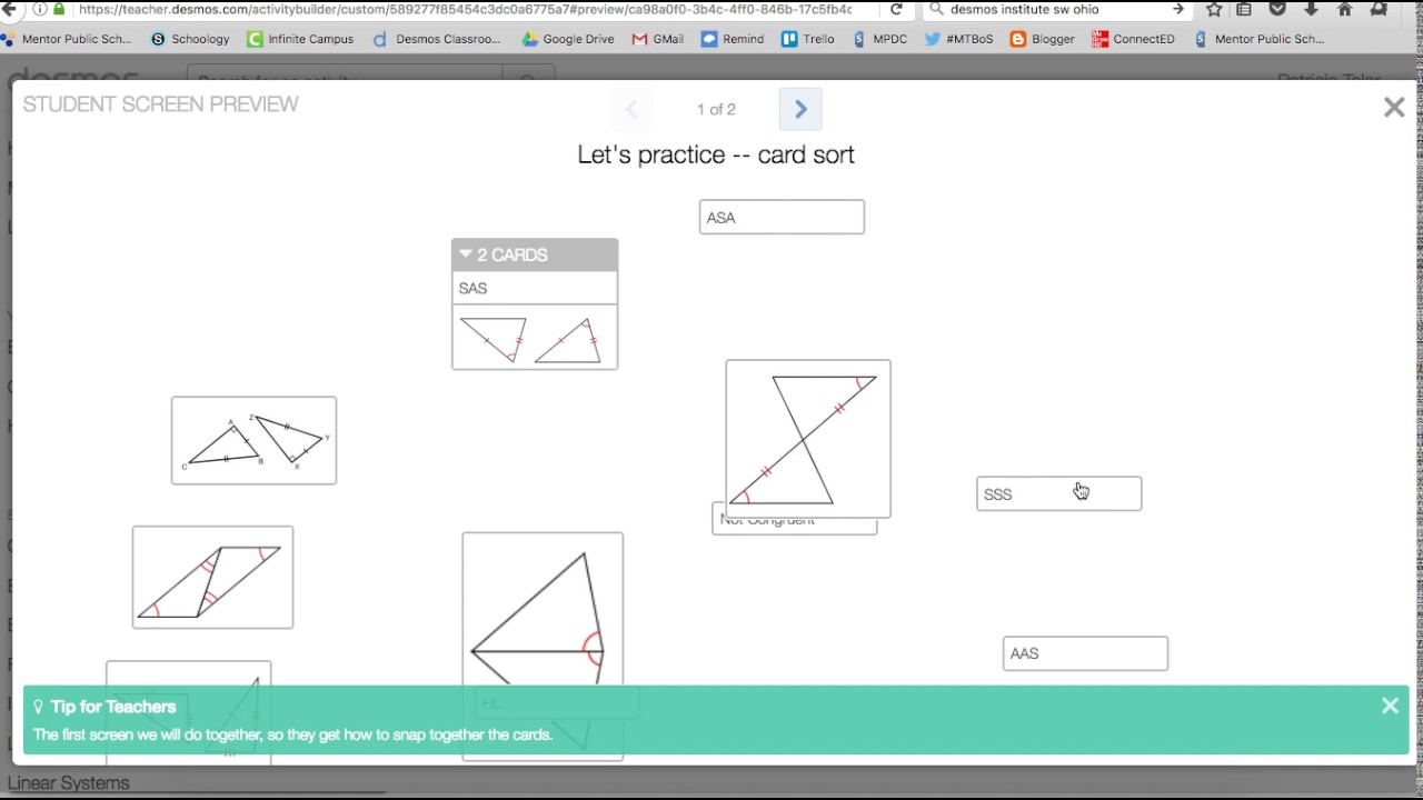 Desmos for Geometry Video - Part 2 - Activity Builder