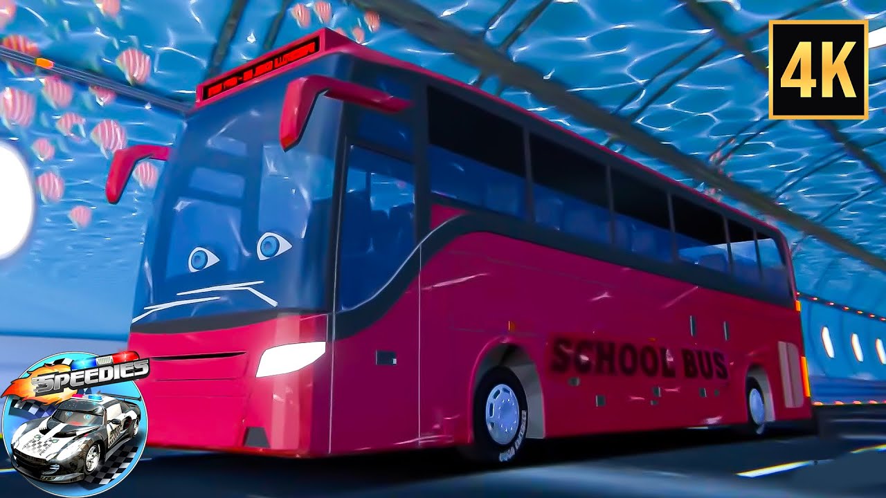 Wheels On The Bus Under The Sea + More Nursery Rhymes & Vehicle Cartoon Videos