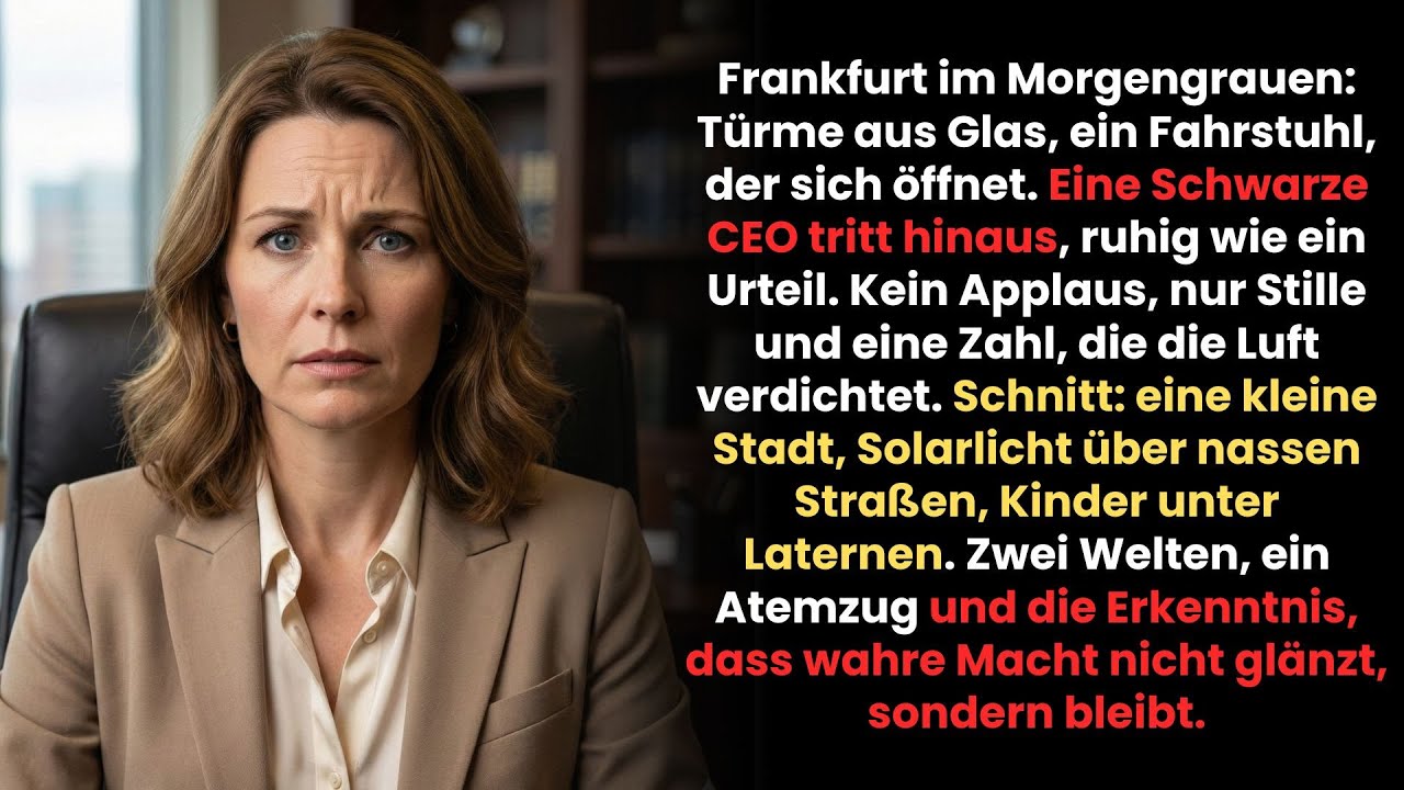 Der Tag an dem eine Schwarze CEO den Milliardären zeigte was Macht wirklich bedeutet wahre Macht Wür