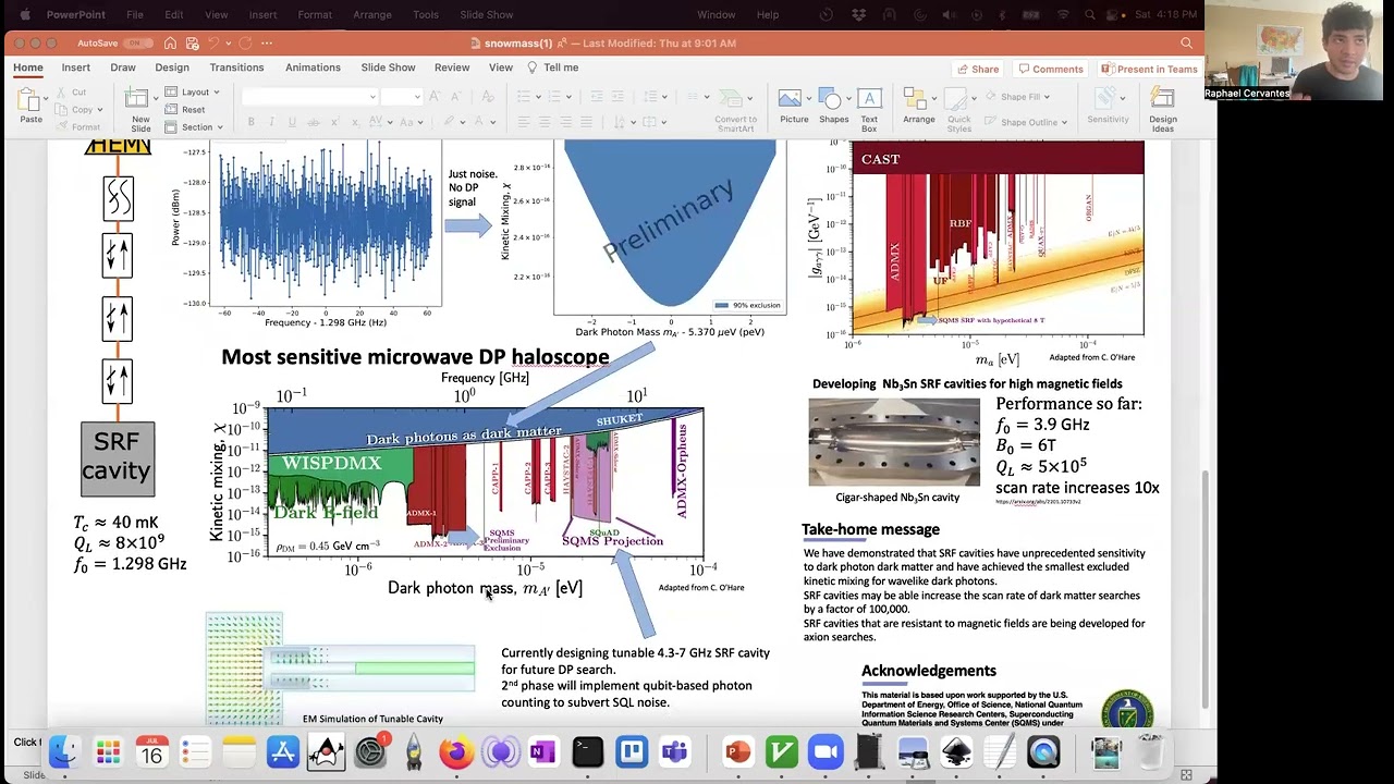 87. Searching for Wavelike Dark Matter with SRF Cavities - Raphael Cervantes