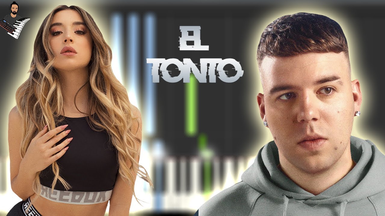 Lola Indigo, Quevedo - EL TONTO | Instrumental Piano Tutorial / Partitura / Karaoke / MIDI