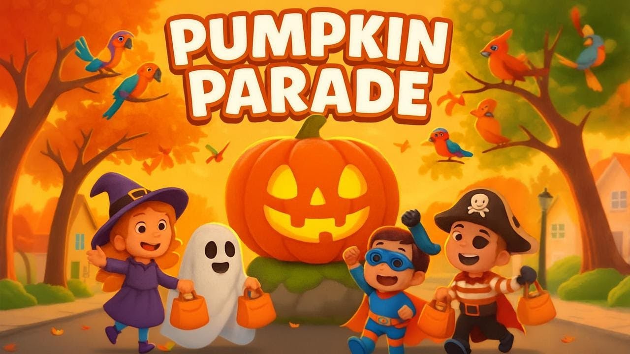 🎃 Pumpkin Parade | Fun Halloween Song for Kids | Sing-Along & Dance