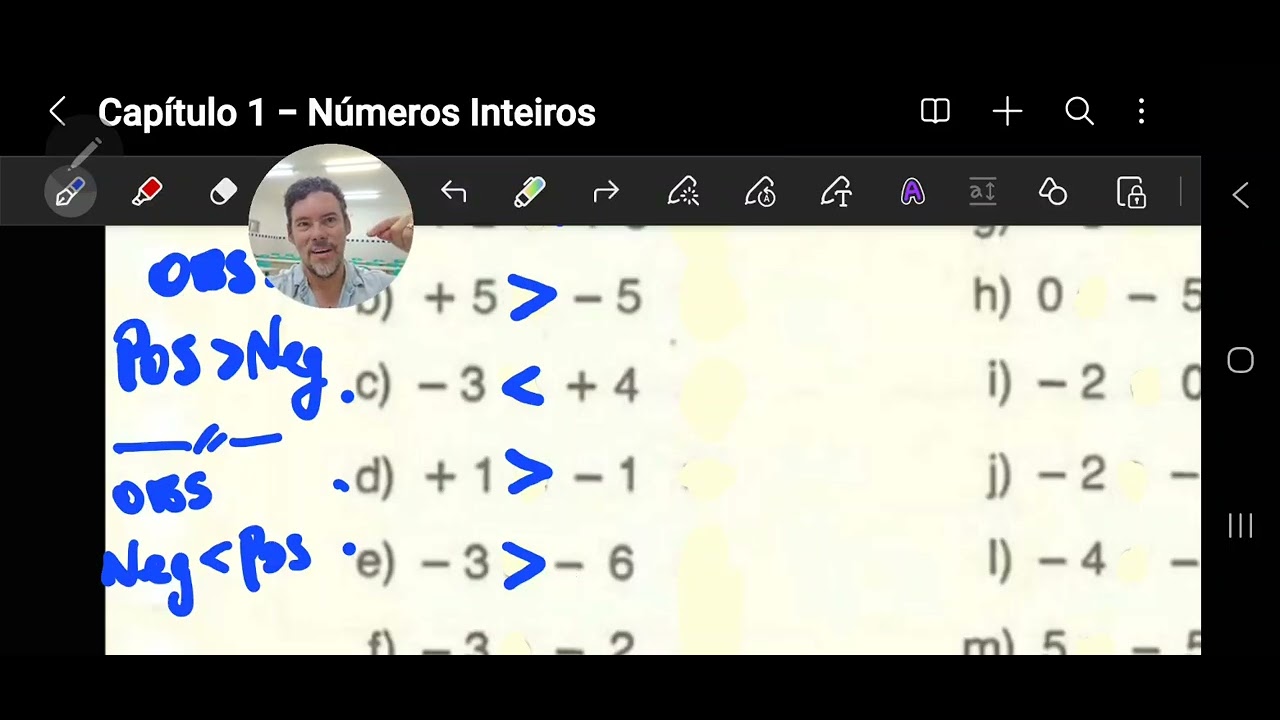 Comparação Entre Números Inteiros  - Menor que OU Maior que - Questão 28