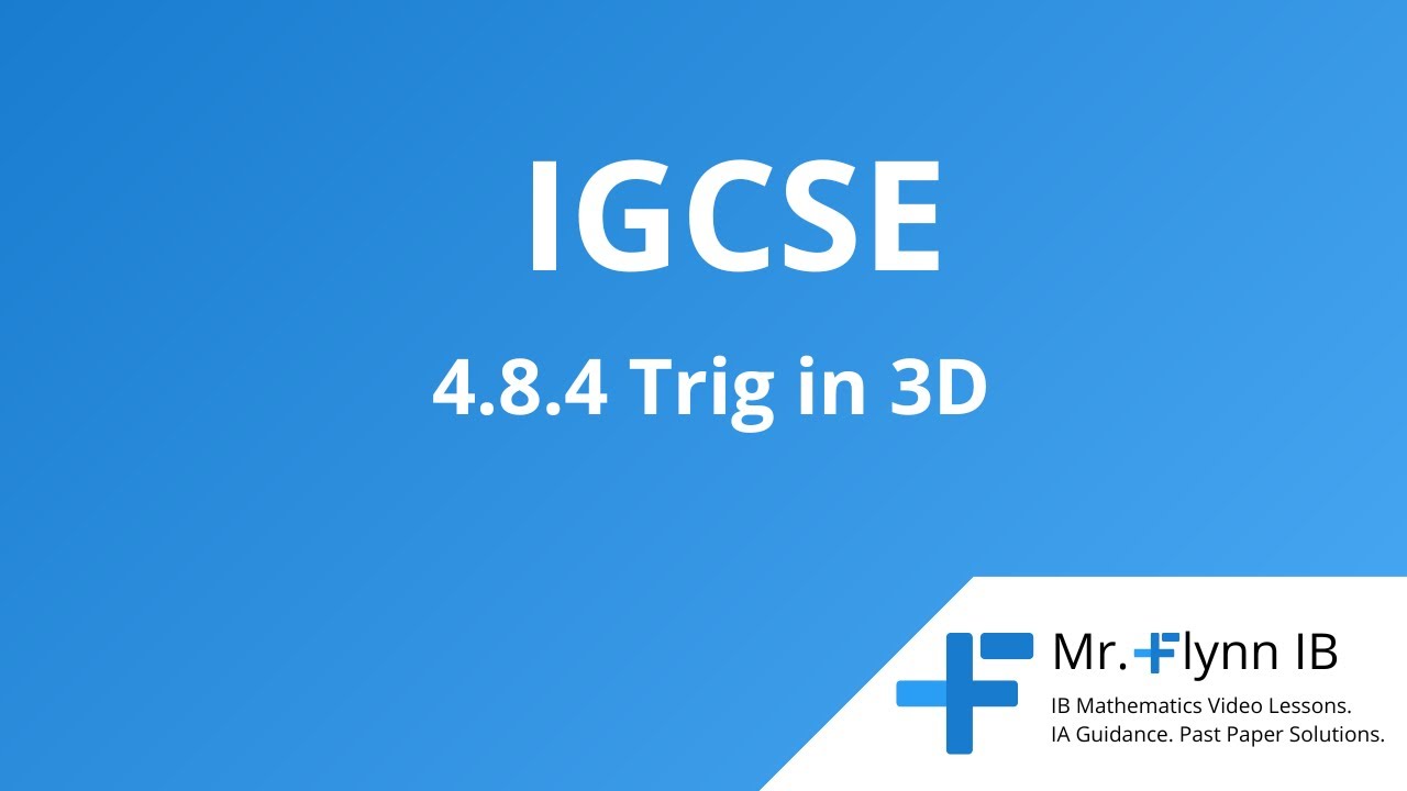 IGCSE Trig in 3D