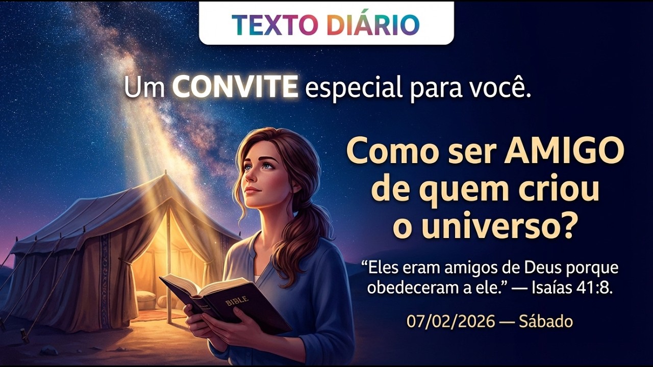 TEXTO DIÁRIO — 07/02/2026 | Como ser AMIGO de quem CRIOU o universo?