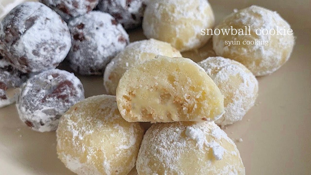 材料4つ！電子レンジで3分だけ！簡単スノーボール作り方 Snowball 눈덩이