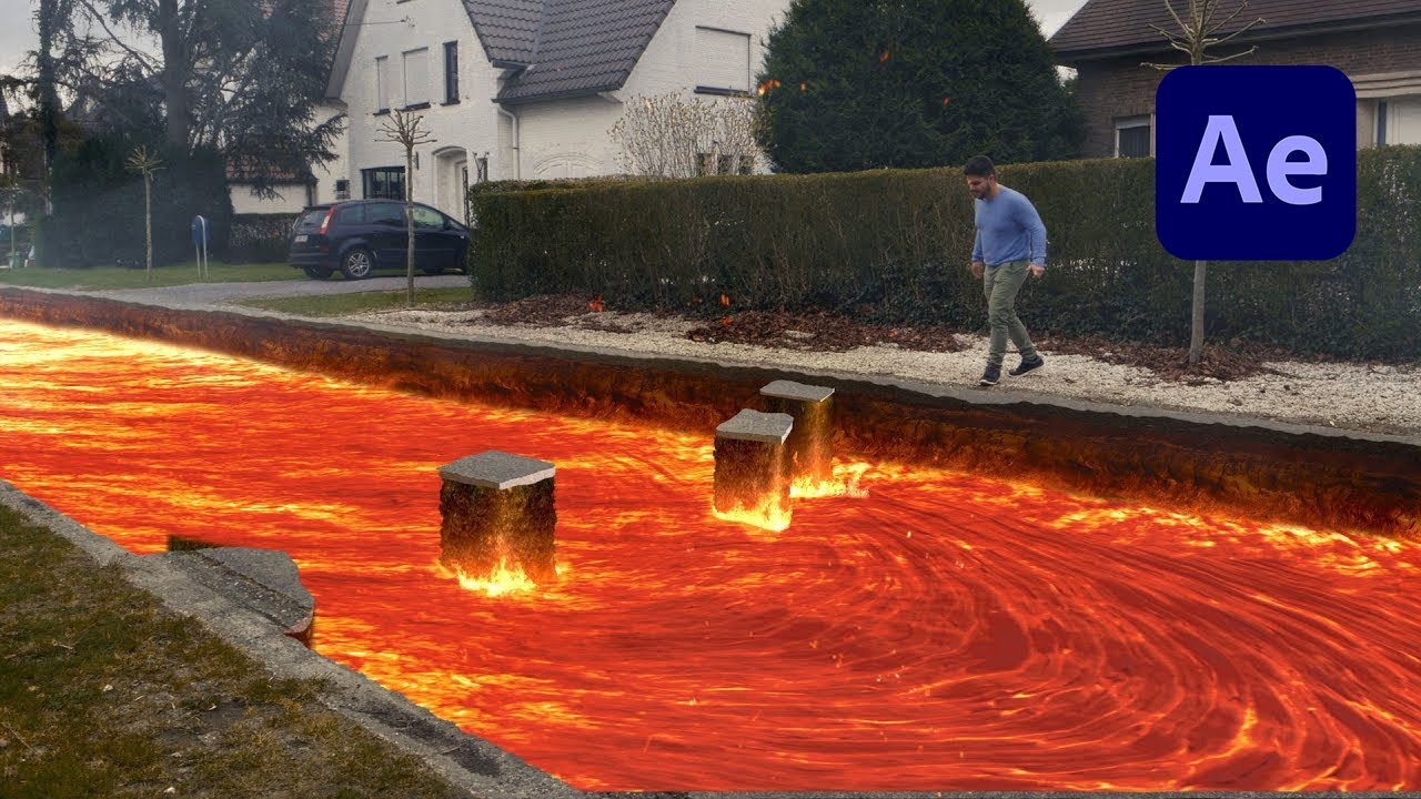 THE FLOOR IS LAVA Challenge in After Effects VFX Tutorial