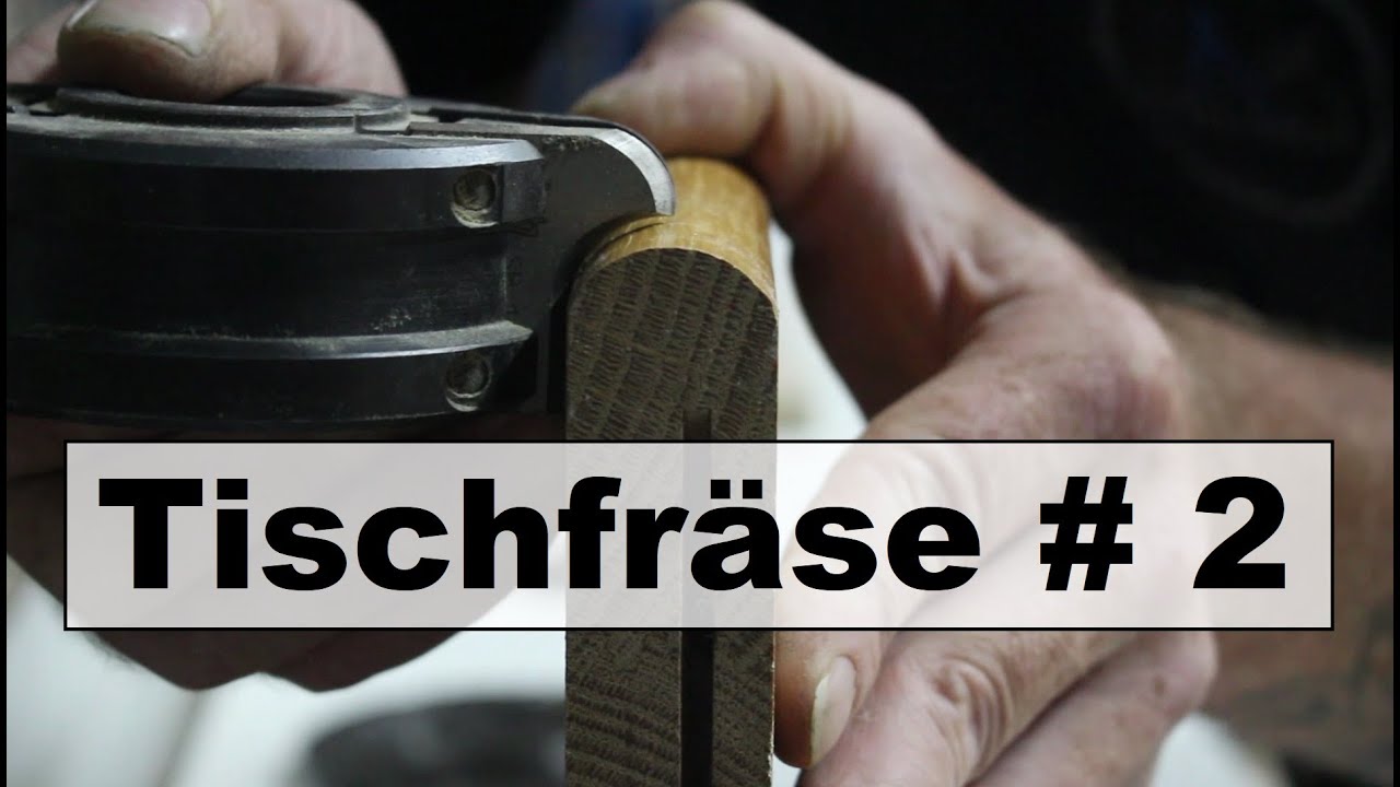 Tischfräse, rückseitige Führung mit Vorschubapparat, Tutorial