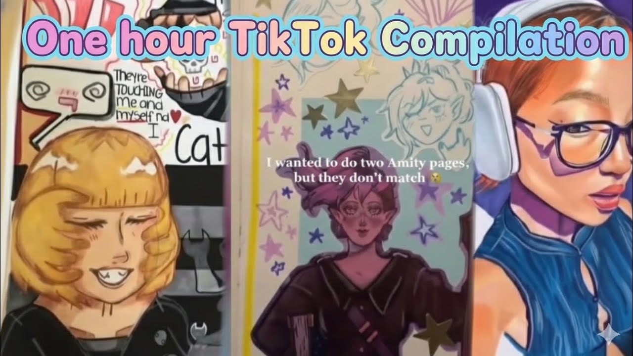 ART SKETCHBOOK TIKTOK compilation[ Full 40 min Non Stop  ] |