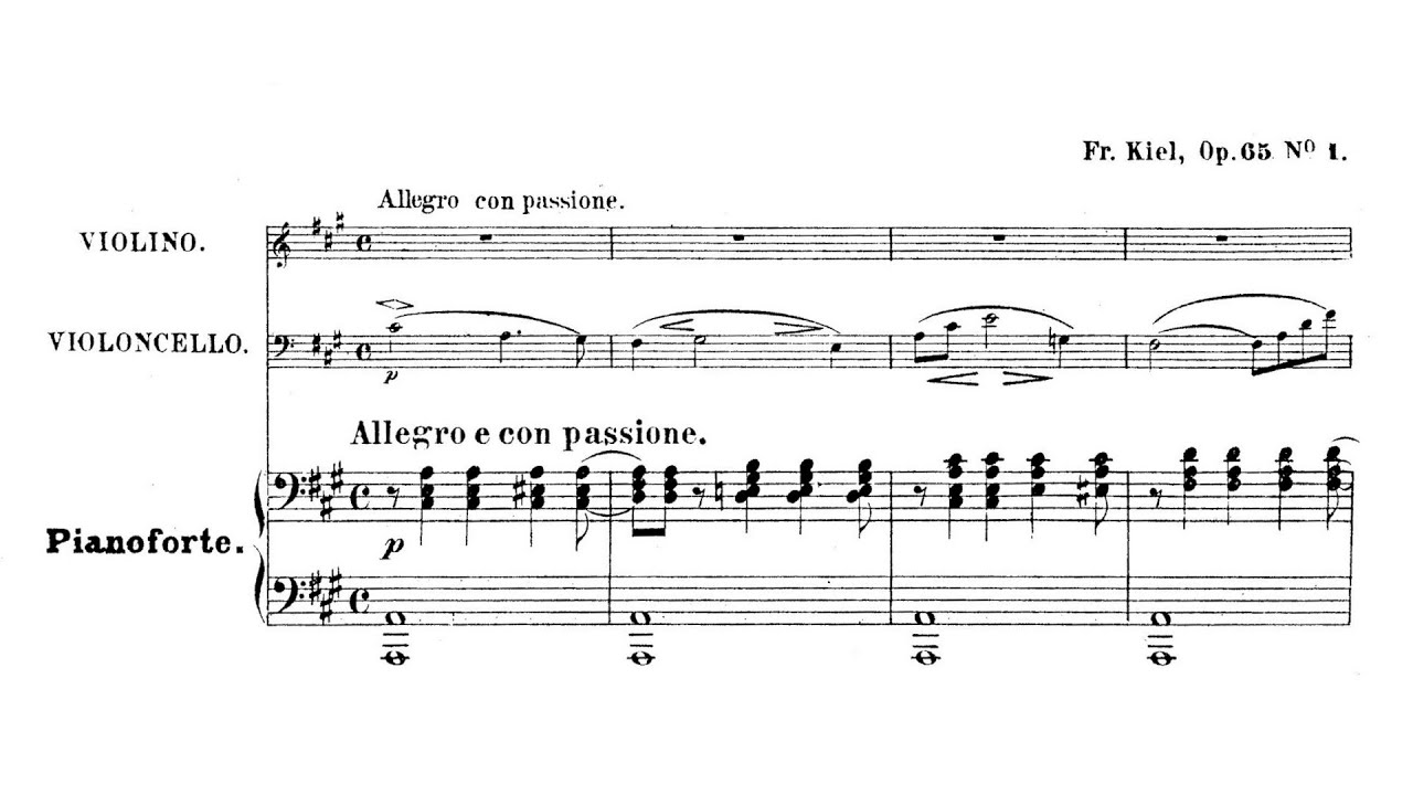 Friedrich Kiel – Piano Trio No.6, in A major