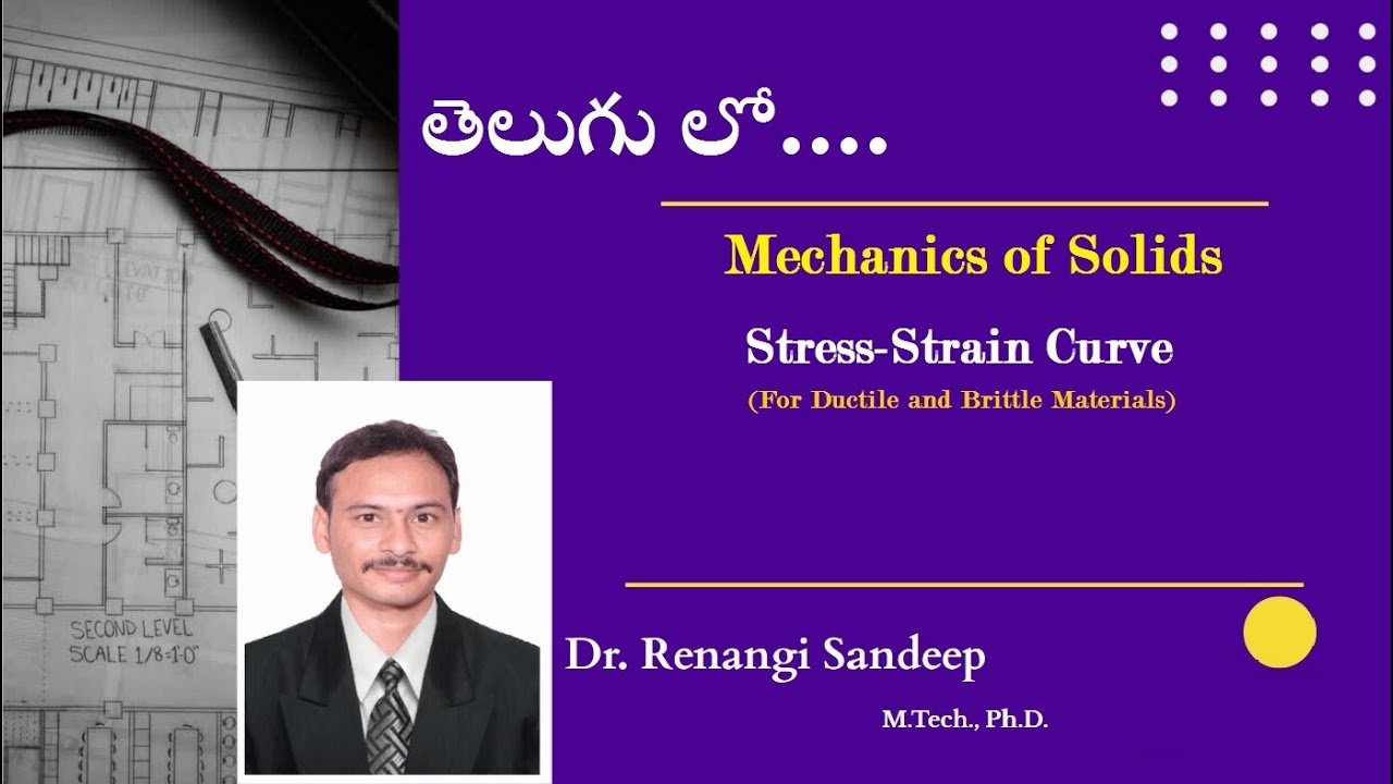 Stress Strain Curve in Telugu || Mechanics of Solids || Strength of Materials By Dr. Renangi Sandeep