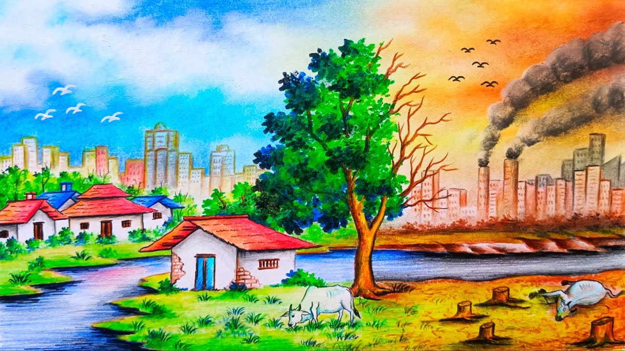 Global Warming Drawing // World Environment Day Drawing