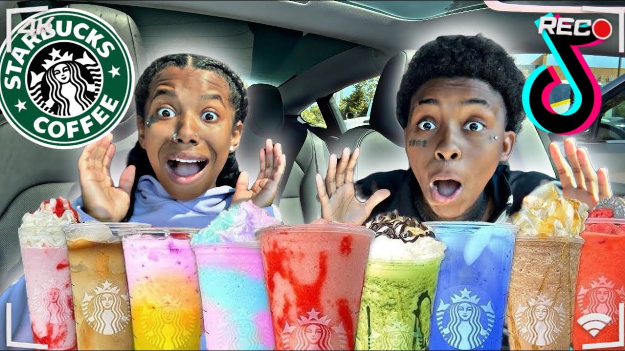 TRYING VIRAL TIKTOK STARBUCKS DRINKS 🥤 !!