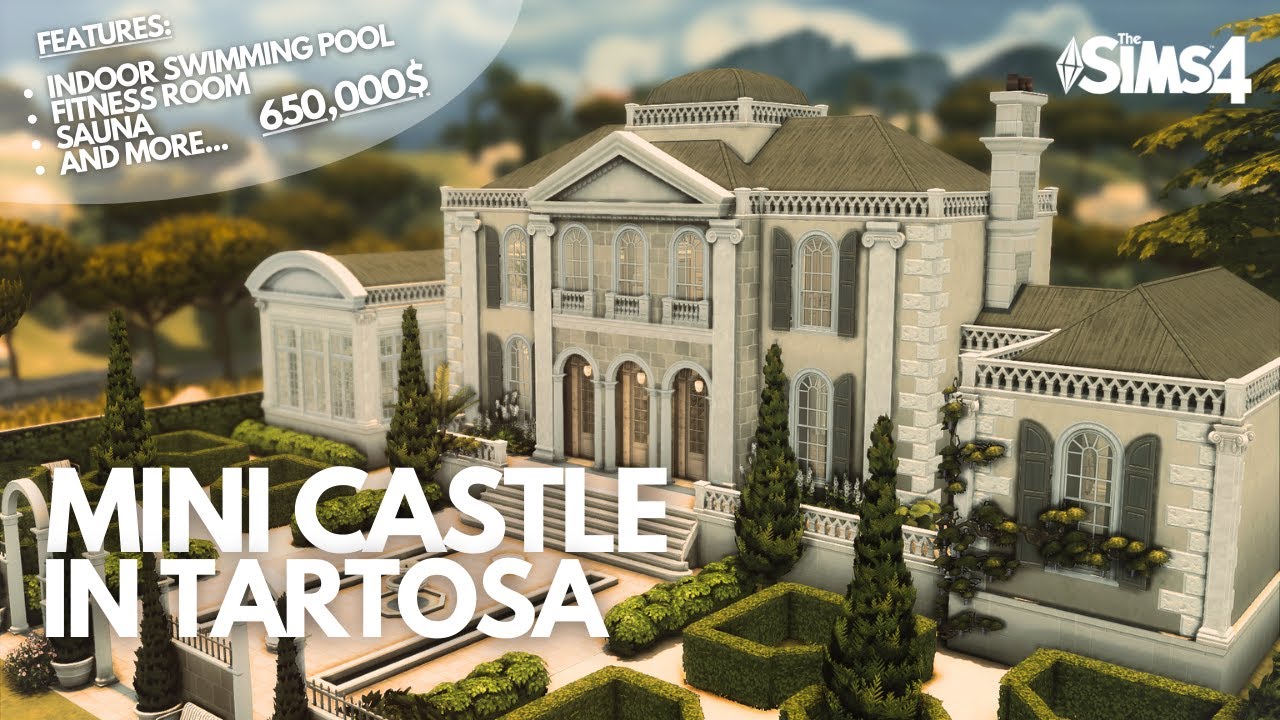 TARTOSA Luxurious mini CASTLE - Sims 4 Speedbuild in Stop Motion - CC