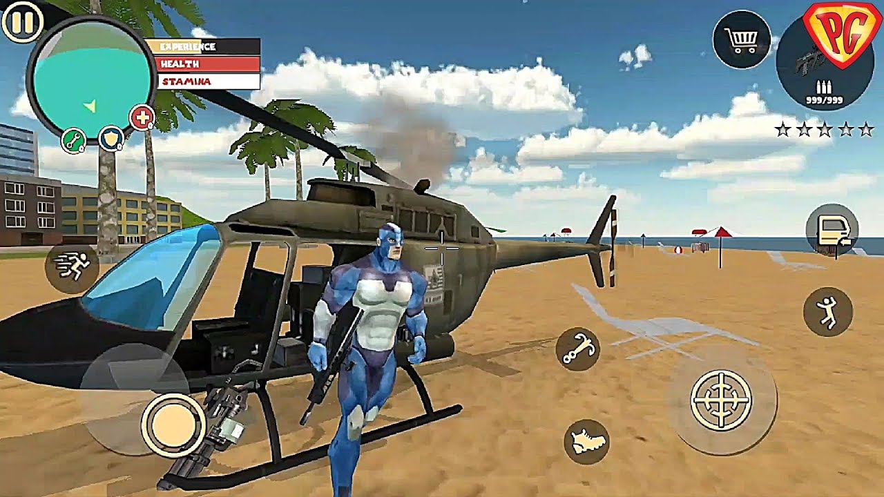 Rope Hero: Vice Town #9 Military Helicopter - New Mission