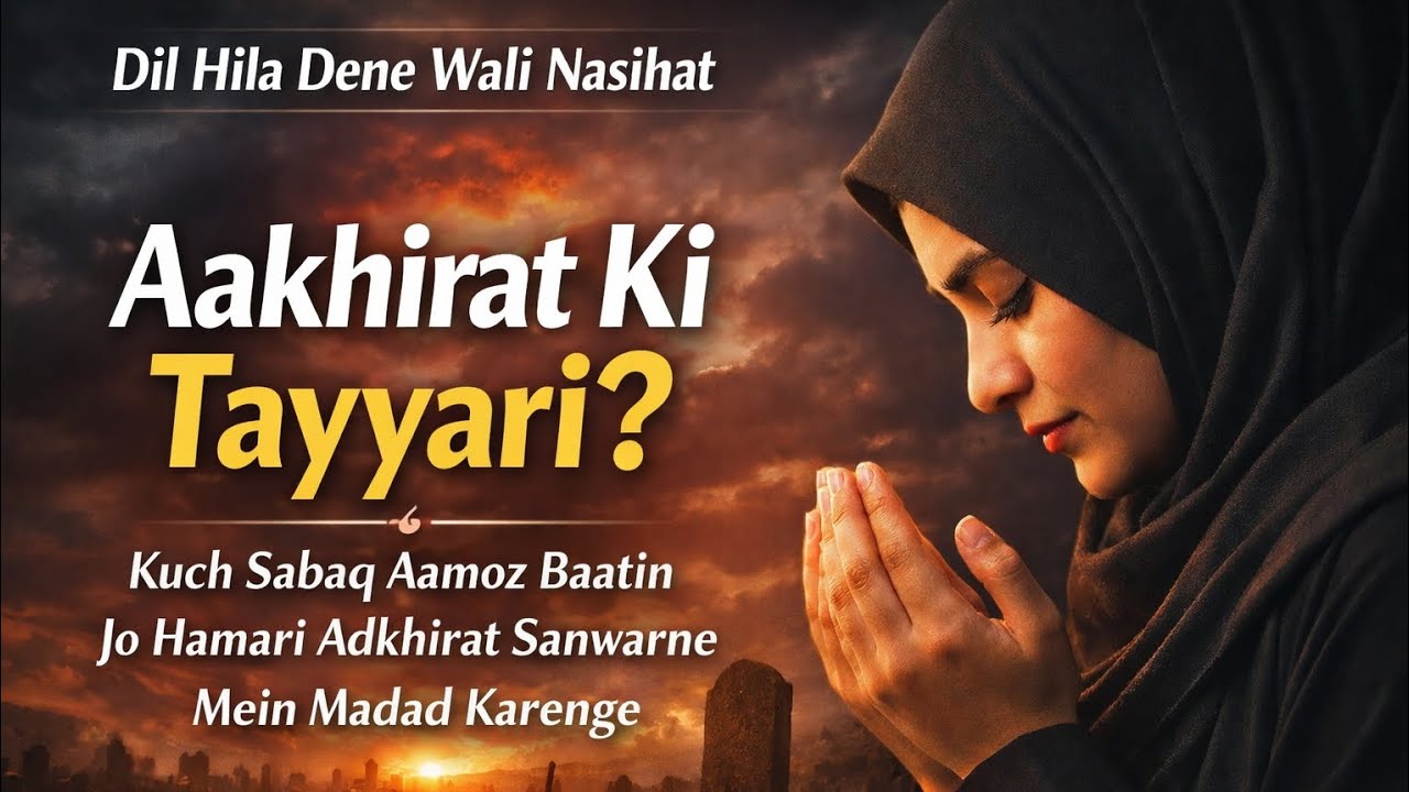 “Kuch Khaas Nasihaten Apni Aakhirat Sudharne Ke Liye | Dil Hila Dene Wali Batein”