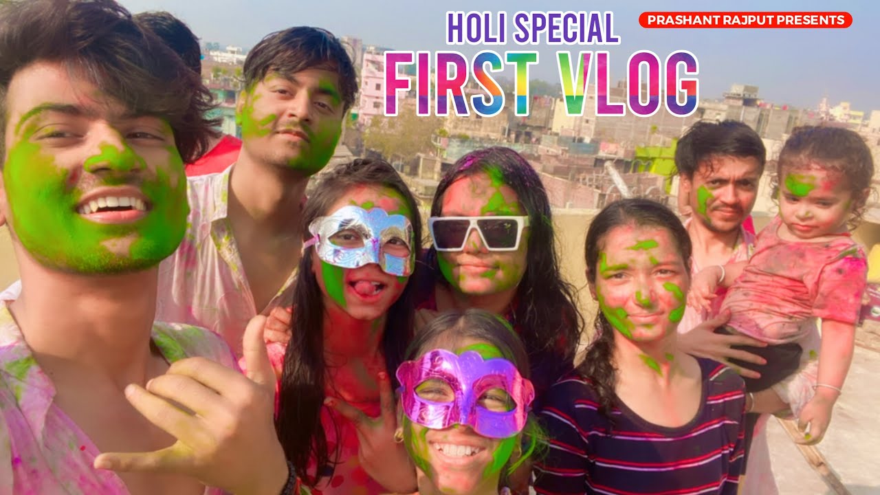 HOLI at HOME 🏡 | MY FIRST VLOG | Prashant Rajput | PRASV Creation |PRASV Vlog