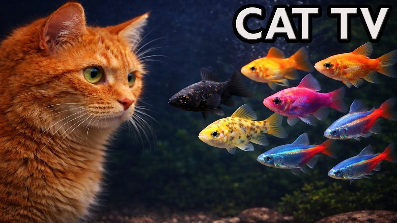 🔴 LIVE Cat TV Aquarium 🐟 Relaxing Fish Tank for Cats & Humans (4K, No Music)