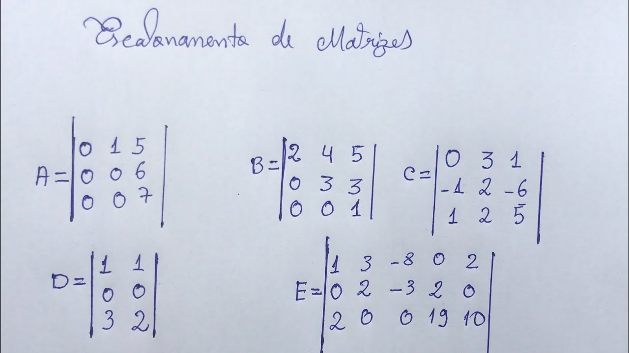 Escalonamento de Matrizes