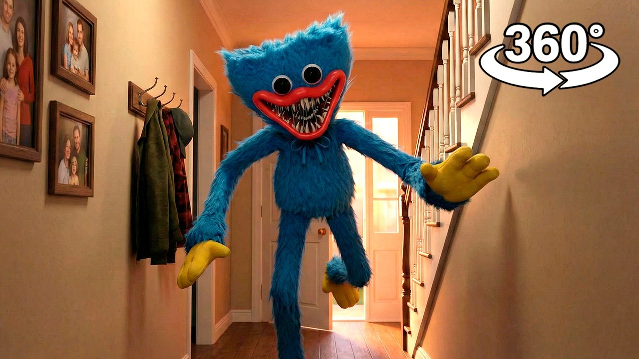 Huggy Wuggy Broke Into Your House! RUN NOW 🚪 | 360° VR Experience