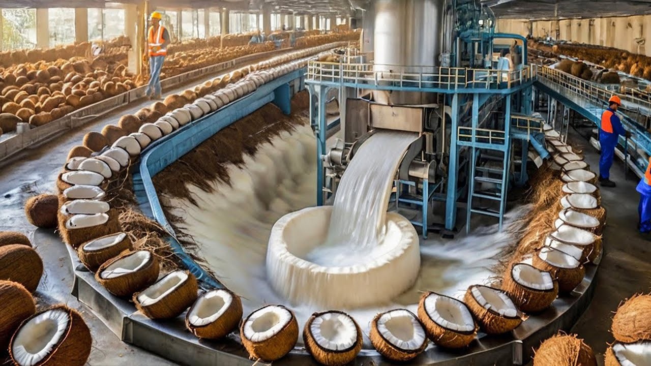 Como o ÓLEO DE COCO é feito - Processo Industrial