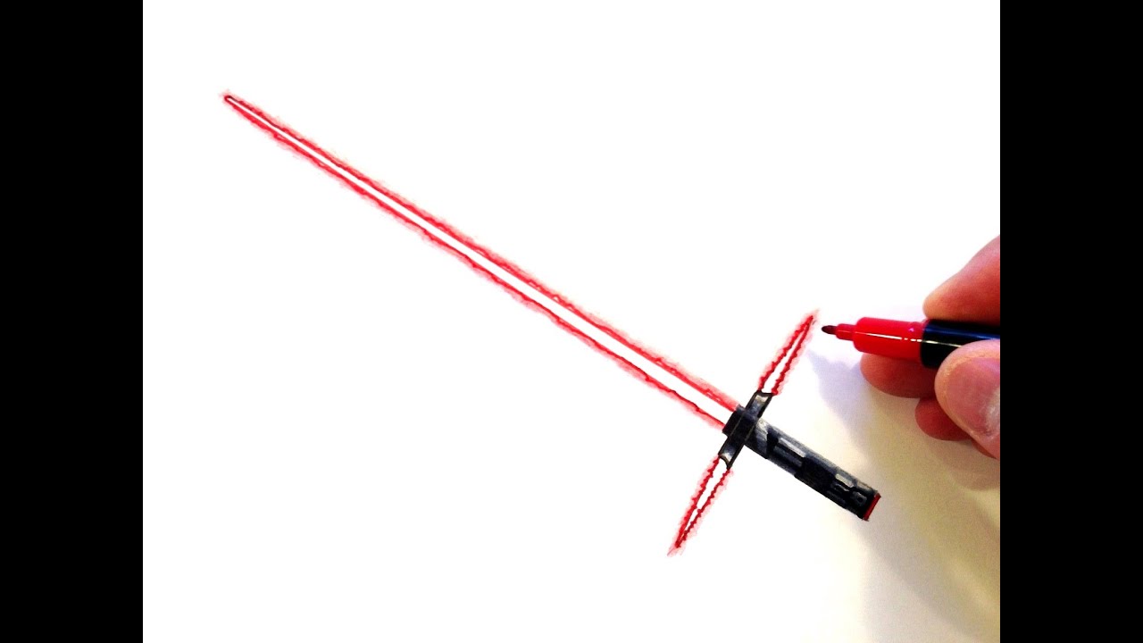 How to Draw Kylo Ren's Lightsaber