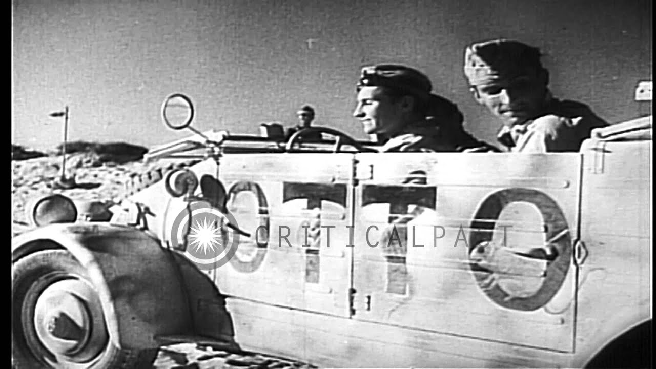 German Field Marshal Erwin Rommel speaks to soldiers and staff officers in North ...HD Stock Footage