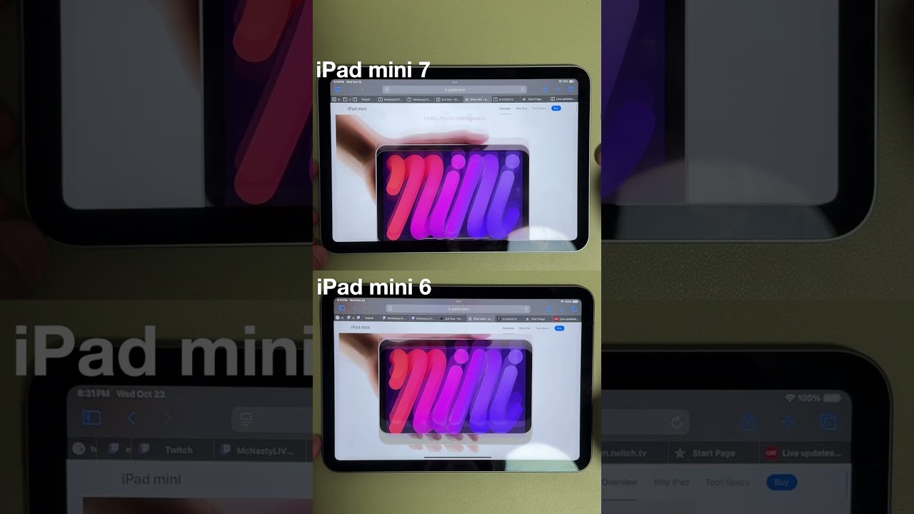iPad Mini 7 vs iPad mini 6 #ipadmini7 #apple #ipadmini6 #ipad #jellyscreen