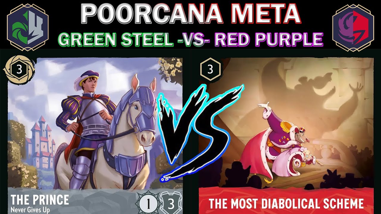 🟢🔘 POORCANA IS REFRESHING - EMERALD STEEL VS RUBY AMETHYST 🔴🟣 - Disney Lorcana Gameplay