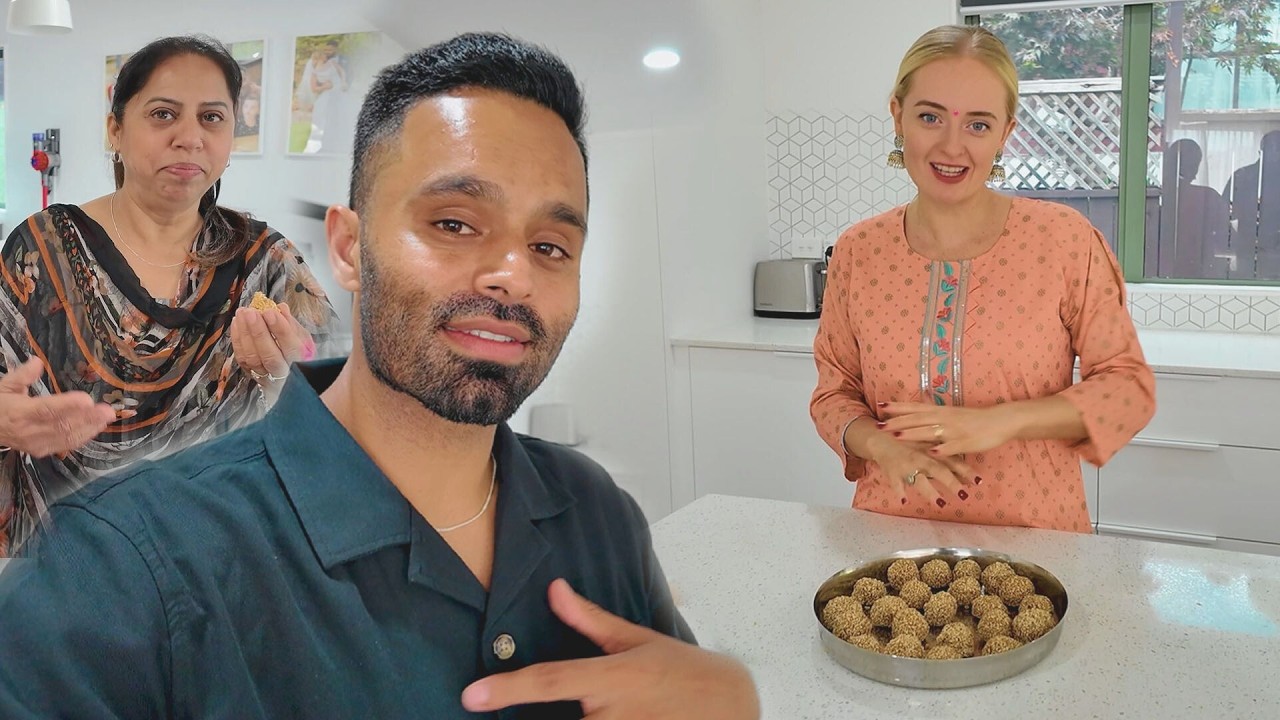 My British Wife Makes TIL KE LADOO! Easy Winter Laddu Recipe