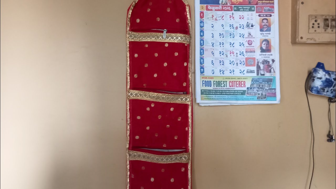 DIY Old Clothes Reuse Ideas | Multipurpose Wall Hanging Organizer with Pockets | Cloth Organizer