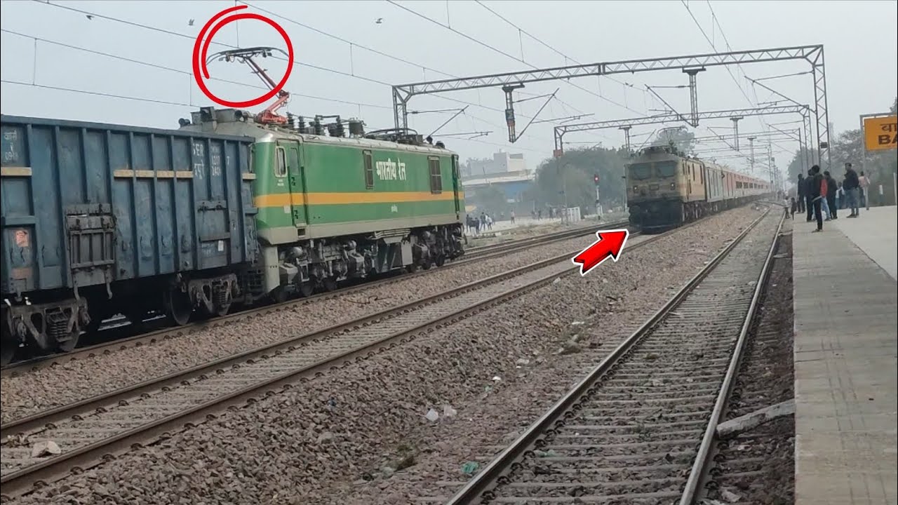 WAG 9 Green Elephant Cross WAP 7 White Tiger Sachkhand Express 
