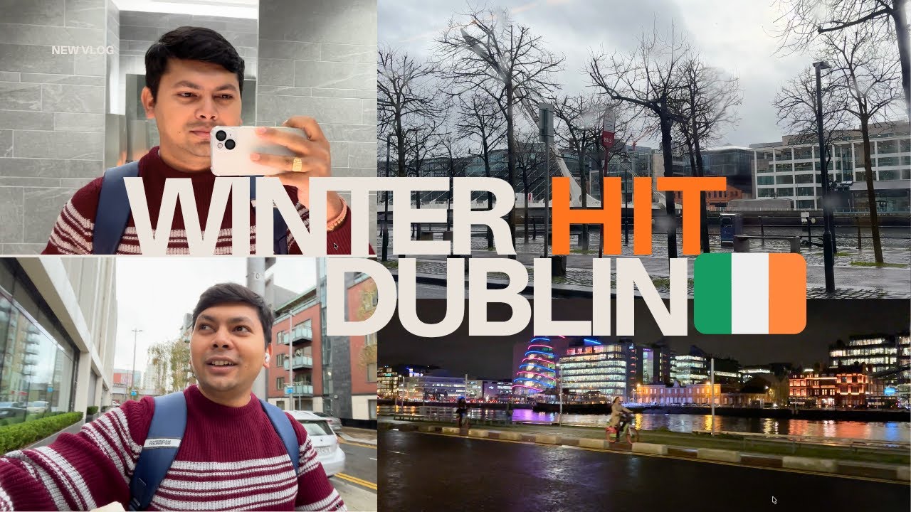 Office Day Vlog in Dublin 🇮🇪| A Rainy, Unusual Workday | Winter Has Arrived ☔️ | Dublin City Center🌇