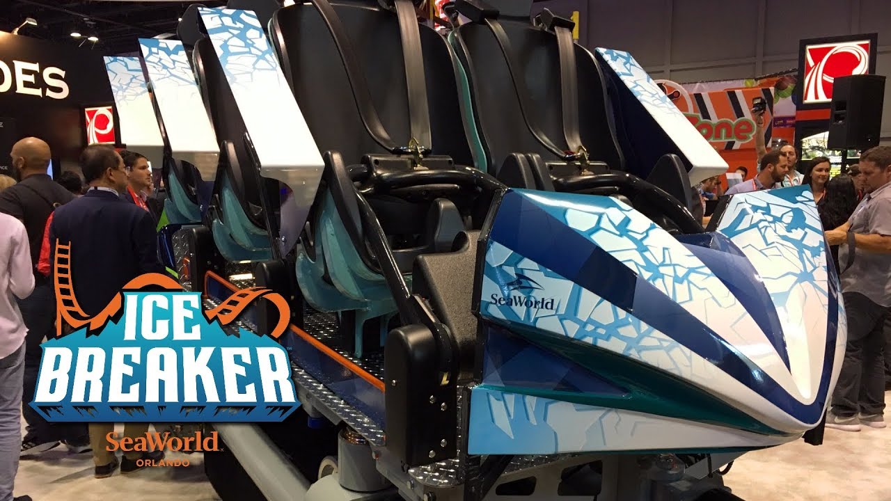 Ice Breaker Roller Coaster Train Reveal for SeaWorld Orlando - IAAPA Expo 2019