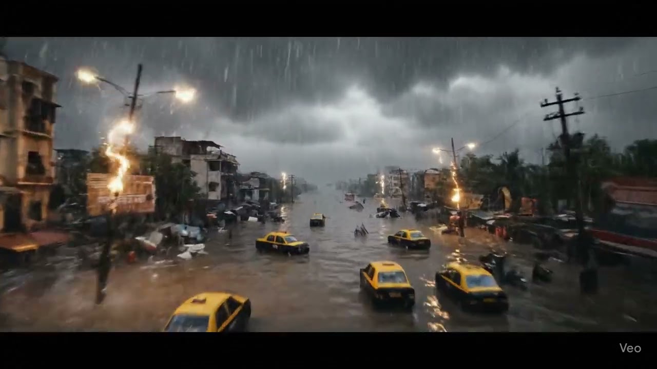 🌧️ Mumbai Floods 2025 | Monsoon Drone Footage | AI Realistic Video