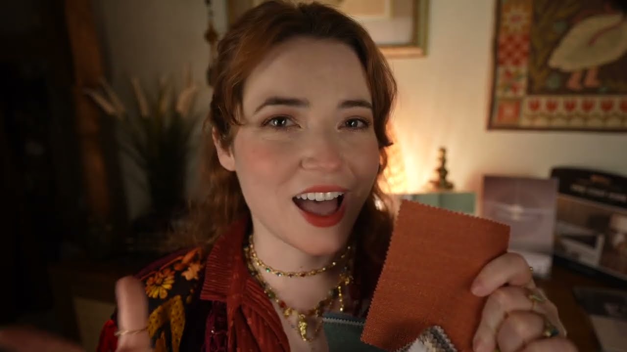 Interior Designer ASMR | Luxury Velvet & Linen Swatches