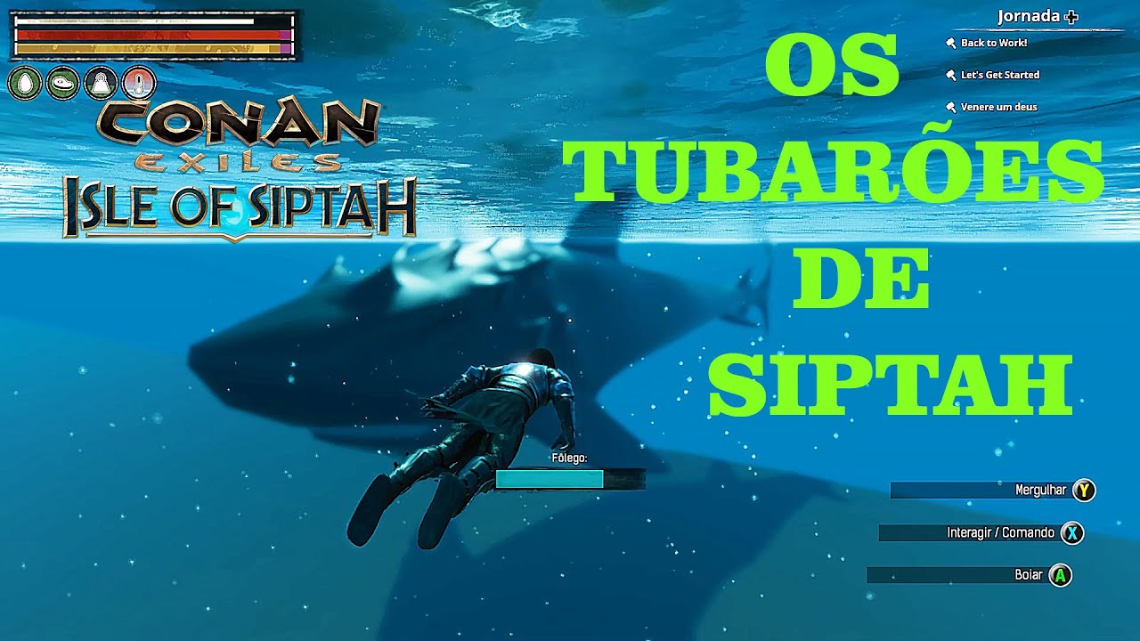 CONAN EXILES: OS TUBARÕES DA ILHA DE SIPTAH O QUE O FUTURO NOS RESERVA , SHARK IN SIPTAH