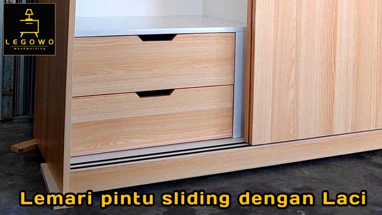 Lemari Pakaian Sliding Minimalis | minimalist sliding wardrobe