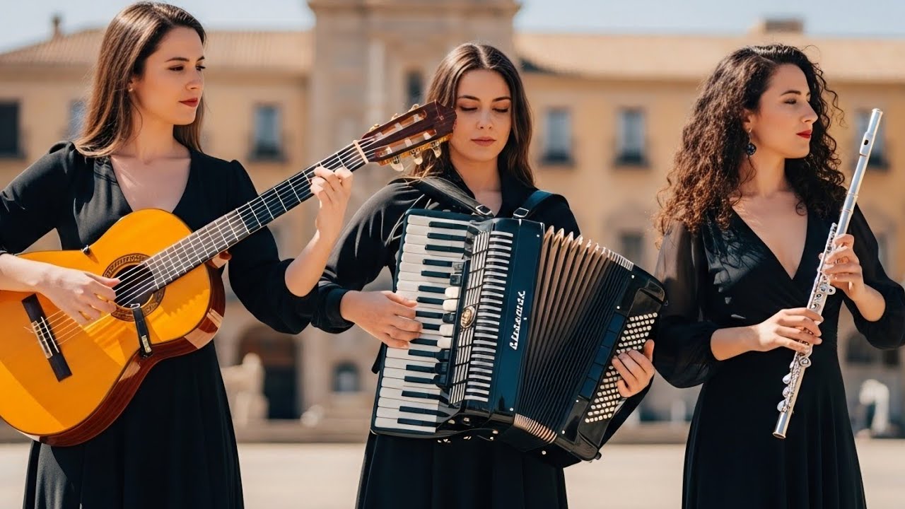 Joyful Spanish City Flamenco ☀️ Guitar, Accordion & Flute in Vibrant Daylight