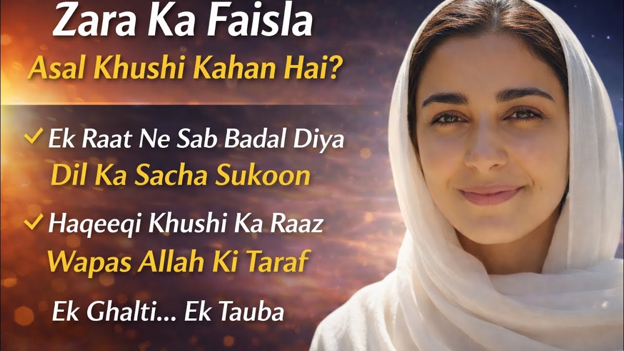 Zara Ka Faisla | Asal Khushi Kahan Hai? | Emotional Islamic Story