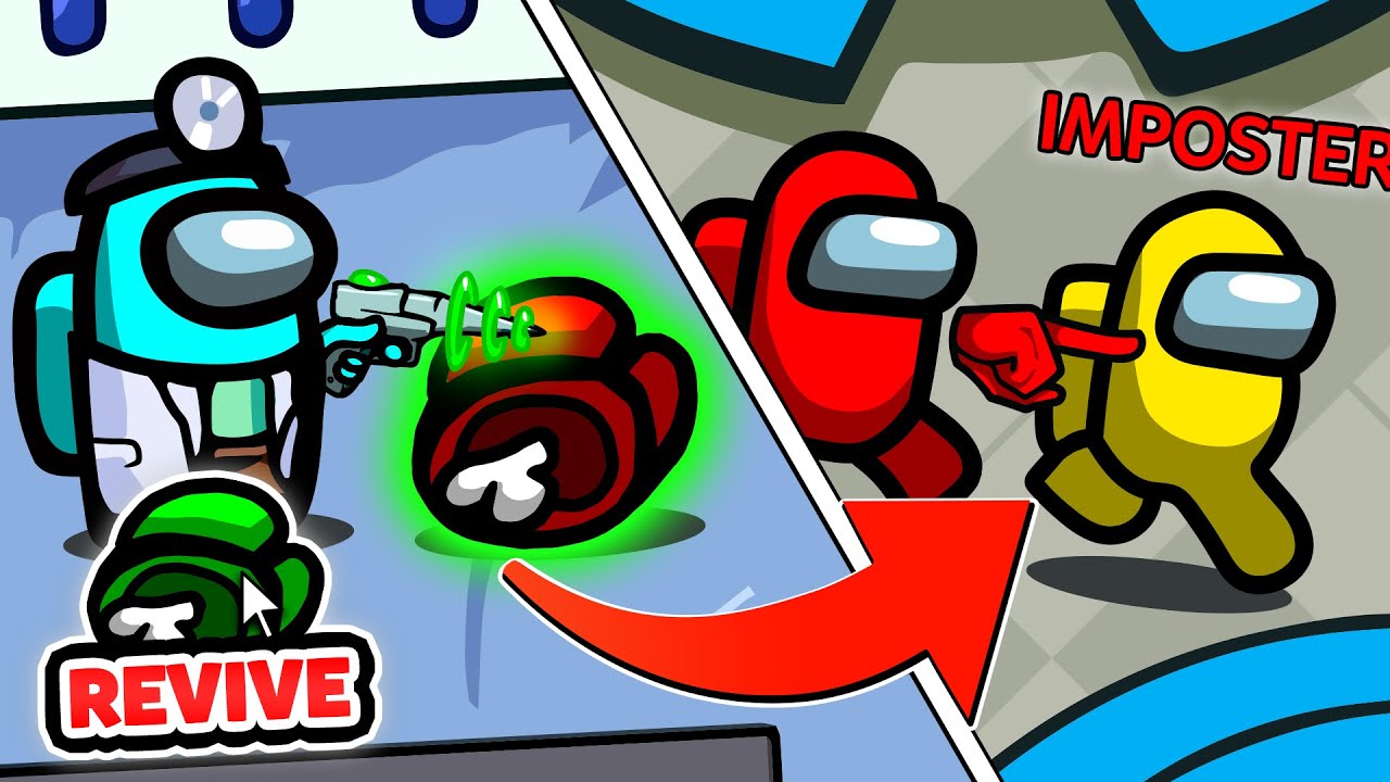 Among Us but CREWMATES CAN REVIVE EACHOTHER (Doctor Role)