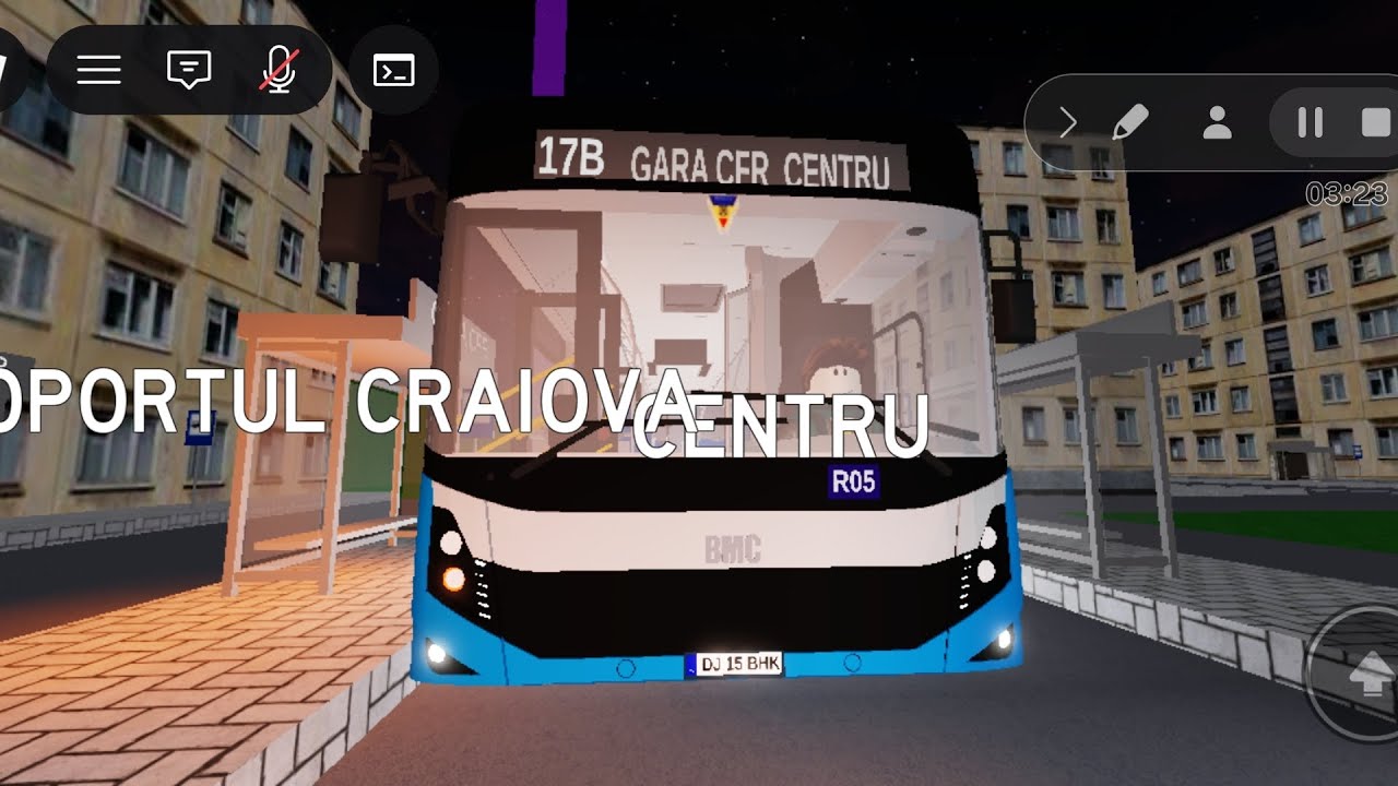O plimbare cu un autobuz BMC din Craiova(Roblox)