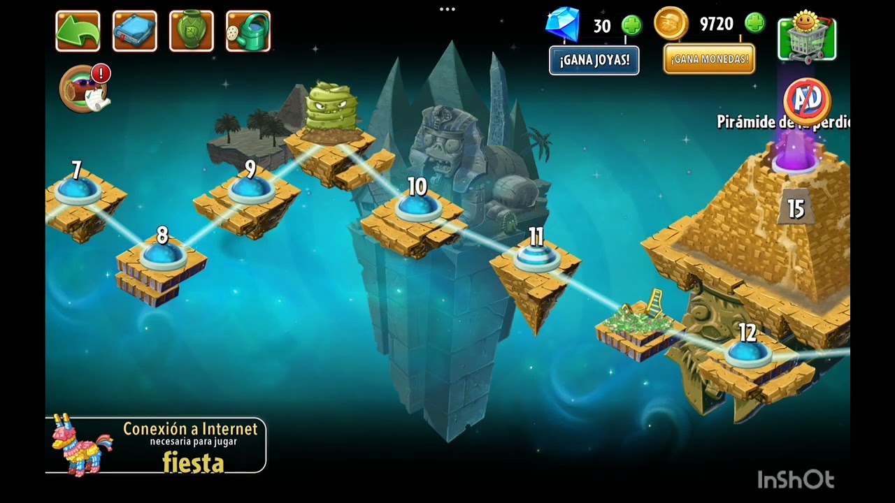 Pvz con plantas verdes parte 3 ( nivel 8 al 11 de antiguo Egipto)
