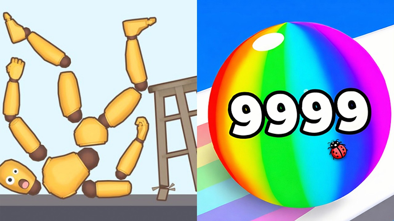 Kick & Break The Ragdoll Games vs Numbers Ball Blend Challenge All Levels Gameplay Android, iOS