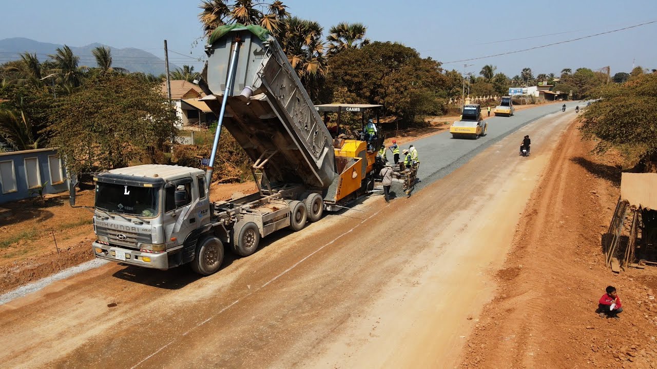 Best Cambodia Road Construction Proccessing  Build Road By Machinery Technology