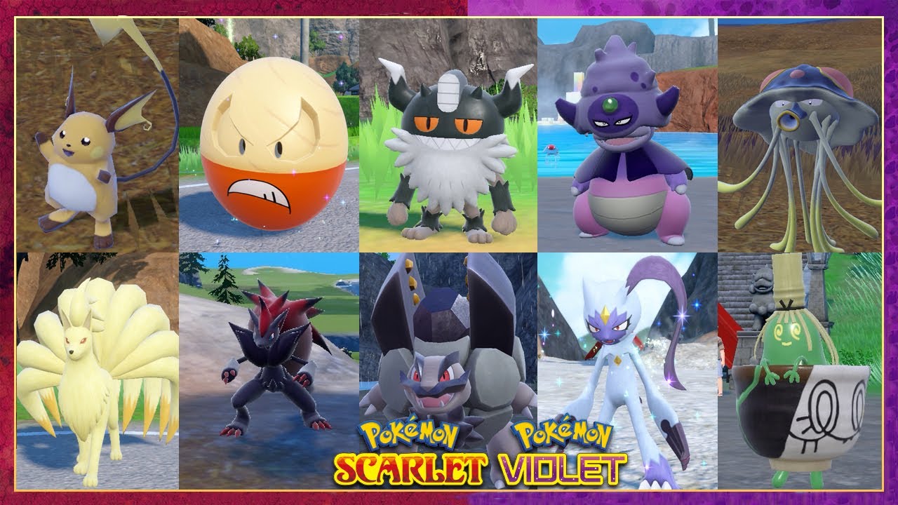 Pokemon Scarlet & Violet All Regional & Convergent Forms